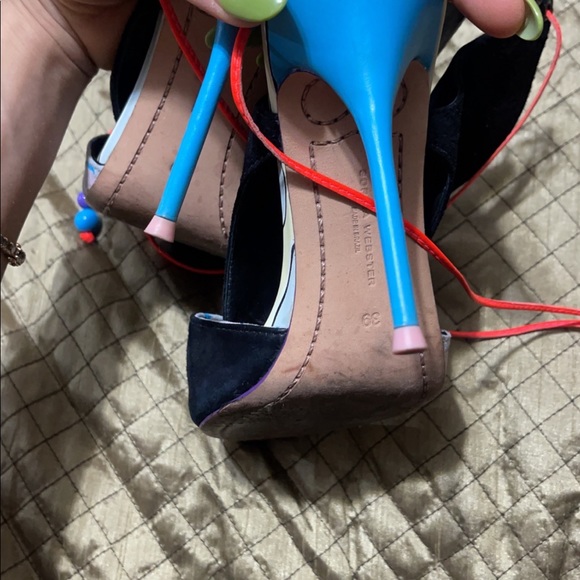 Sophia Webster tie around ankle beautiful heels multicolor 😍 - Picture 2 of 4